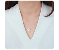 Letter U Silver Necklace SPE-5535